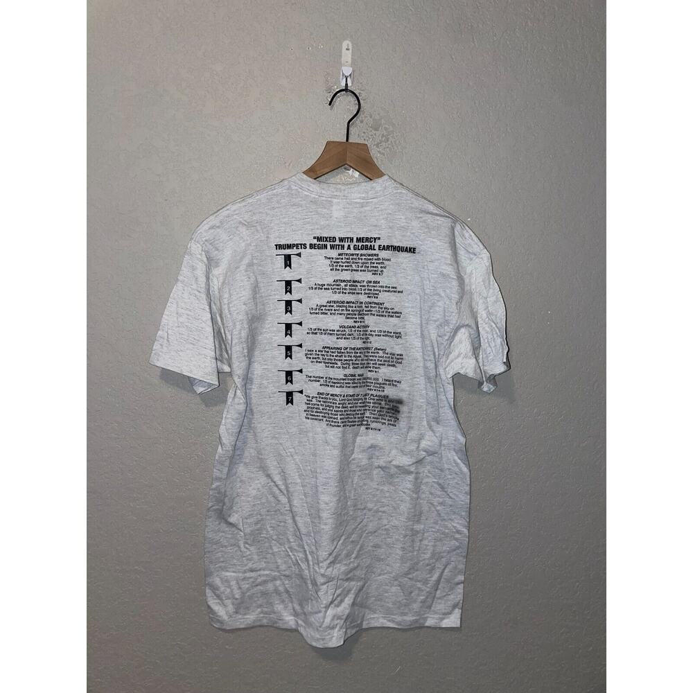 Vintage Revelations Shirt Mixed With Mercy Jesus Bible End Of World War Tee 90s